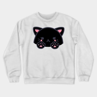 cute kawaii black cat Crewneck Sweatshirt